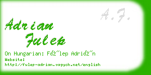 adrian fulep business card